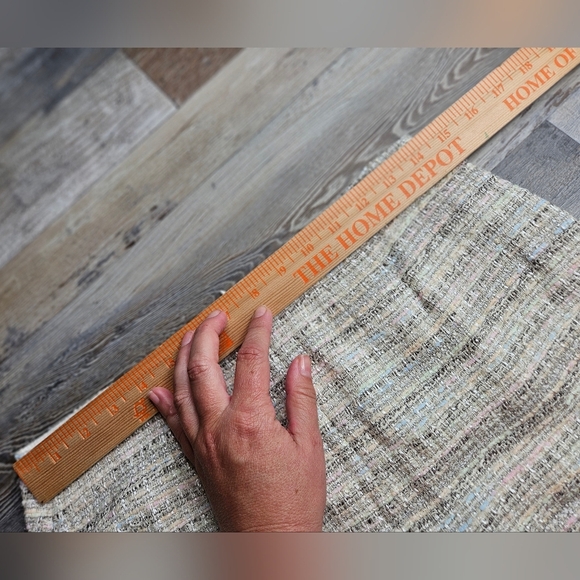 St. John Couture Blazer Skirt Suit Set Size 4 Tweed Beige With Pastel Woven - Picture 13 of 15